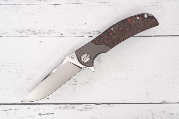 Shirogorov Knives / RJ Martin Design RQ36 - S110V - Lava & Ash CarboTi - SRRBS sold by SellYourKnife USA