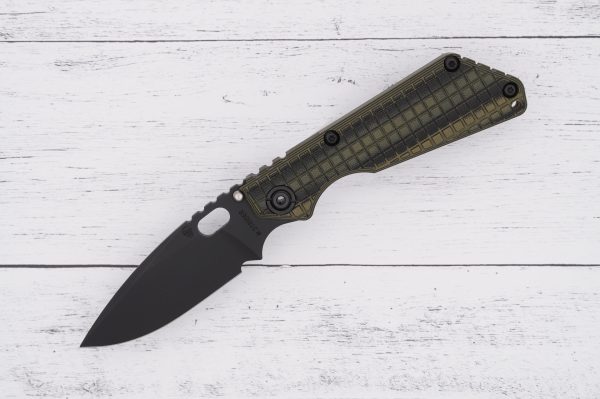 Strider SNG 3V Drop Point Monkey Edge FRAG Pattern – Olive - 2 sold by SellYourKnife USA