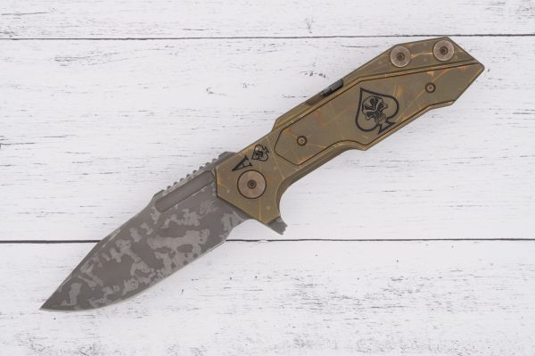 Hinderer Fulltrack Card Series - Ace of Spades - S45VN sold by SellYourKnife USA